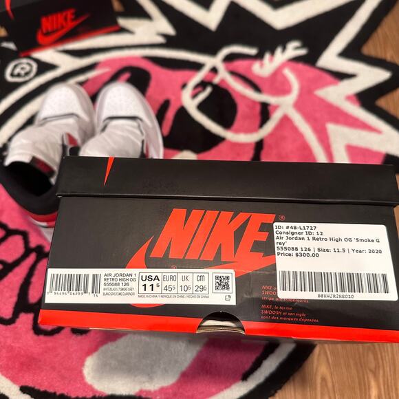 Jordan 1 Retro High Light Smoke Grey - Size 11.5 - Brand New - Picture 9 of 11